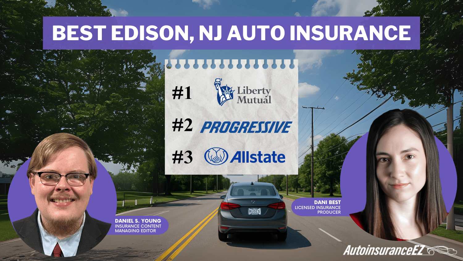 Best Edison, NJ Auto Insurance: Liberty Mutual, Progressive, and Allstate