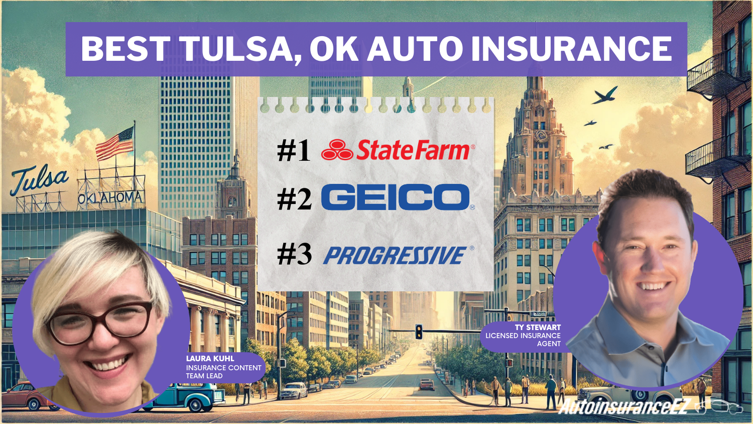 State Farm, Geico, and Progressive (Featured Image): best Tulsa, OK auto insurance